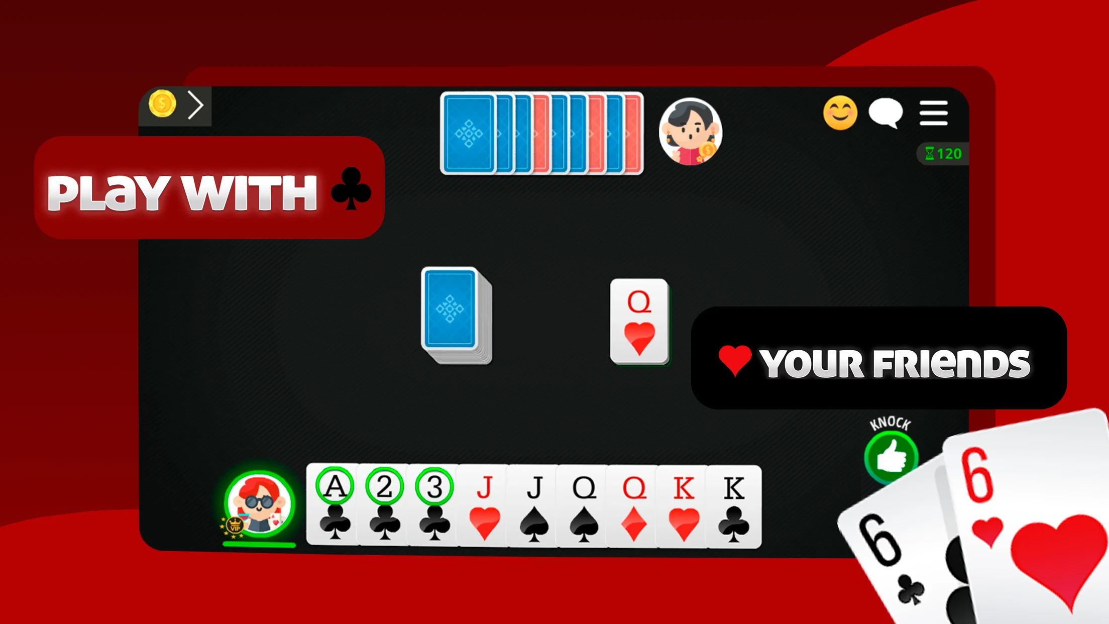 Straight Gin Rummy Online screenshot