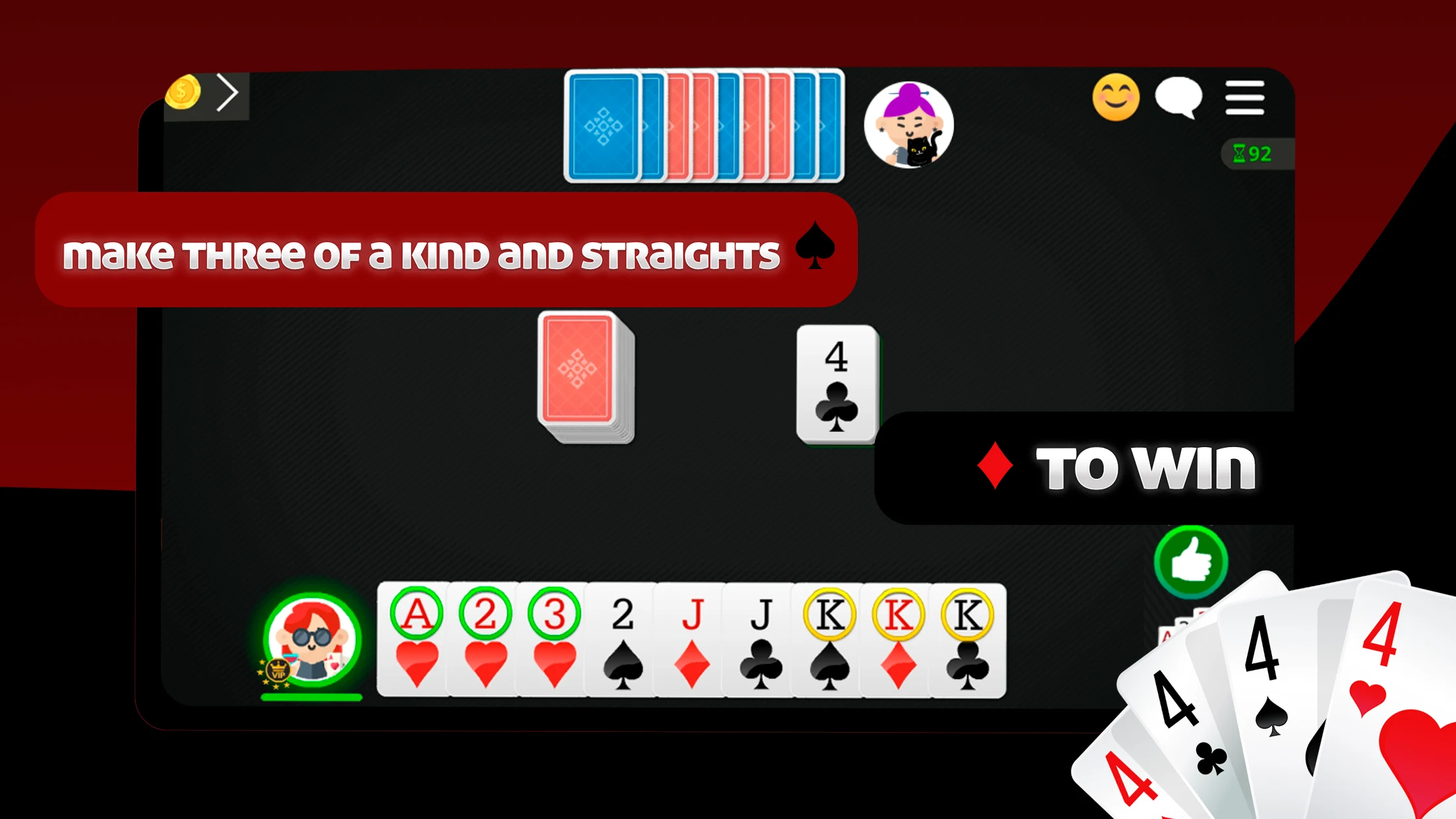 Straight Gin Rummy Online screenshot